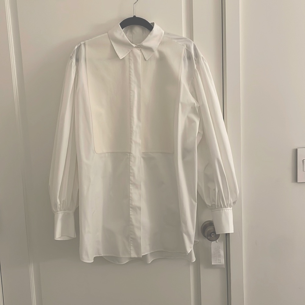 Valentino oversized white button down top
